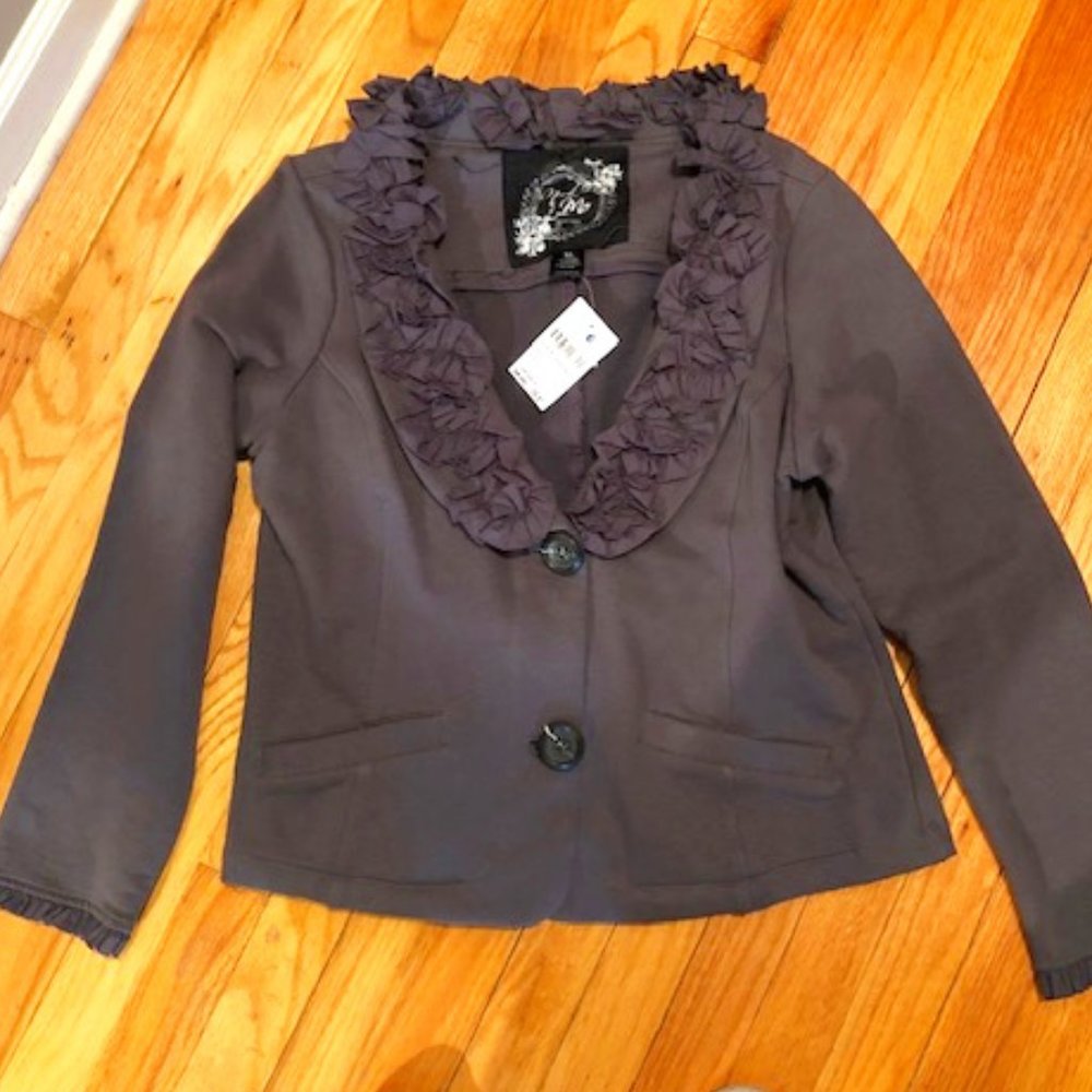 *HP* Nick & Mo charcoal grey heavy cotton, spandex jacket